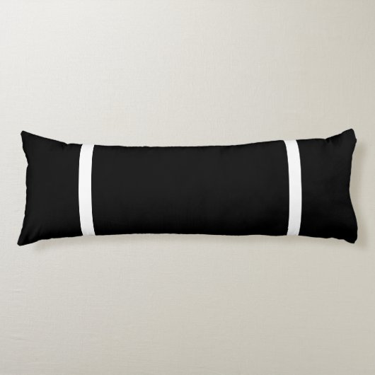Coussins Longs Noir + Garniture blanche (Devant)