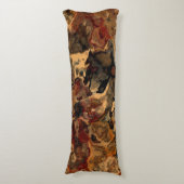 Coussins Longs Noir, rouge et rouille (Devant (Vertical))