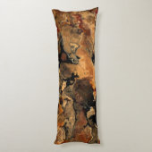 Coussins Longs Noir, rouge et rouille (Dos (Vertical))