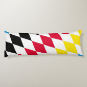 Coussins Longs Noir rouge jaune Bavaria Motif Drapeau Diamant (Dos)