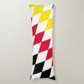 Coussins Longs Noir rouge jaune Bavaria Motif Drapeau Diamant (Devant (Vertical))