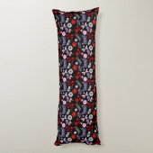 Coussins Longs Noir, Rouge, Rose, Violet, Papillon des libellules (Dos (Vertical))