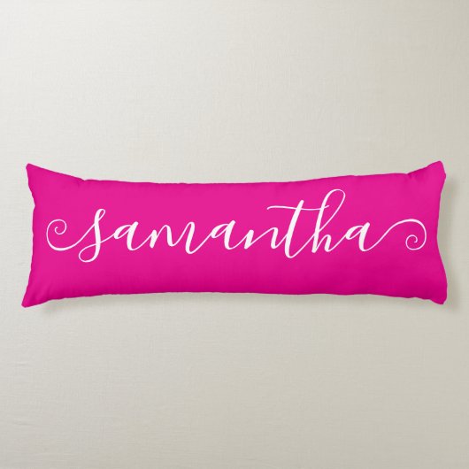 Coussins Longs Nom de la signature de lessive courte et rose chau (Devant)