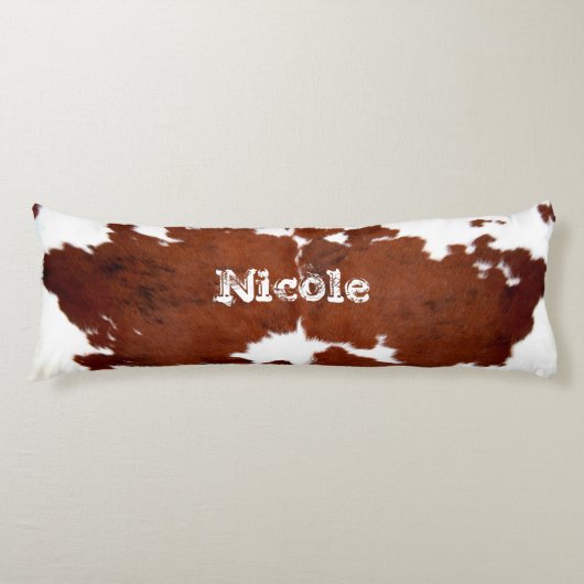 Coussins Longs Nom de la vache occidentale rustique (Devant)