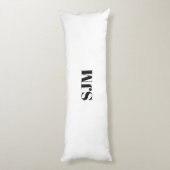 Coussins Longs Nom des initiales en noir blanc monogramme personn (Dos (Vertical))