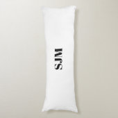 Coussins Longs Nom des initiales en noir blanc monogramme personn (devant Vertical)
