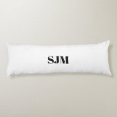 Coussins Longs Nom des initiales en noir blanc monogramme personn (Dos)