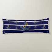 Coussins Longs Nom du bateau de famille avec corde d'Ancre Nautiq (Dos)