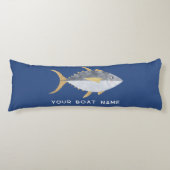 Coussins Longs Nom du bateau de pêche au thon (Devant)