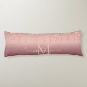 Coussins Longs Nom du monogramme Rose texte Parties scintillant d (Dos)