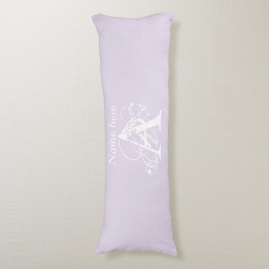 Coussins Longs Nom Monogram Chic Unique Élégant Modèle moderne (Devant (Vertical))