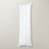 Coussins Longs Nom personnalisable bleu clair blanc double face (Dos (Vertical))