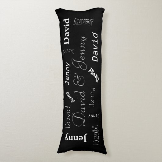 Coussins Longs Nom personnalisé des couples (Devant (Vertical))