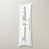 Coussins Longs Nom personnalisé et Mariage de date (Dos (Vertical))