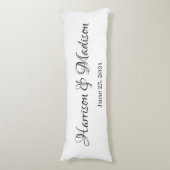 Coussins Longs Nom personnalisé et Mariage de date (devant Vertical)