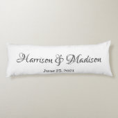 Coussins Longs Nom personnalisé et Mariage de date (Dos)