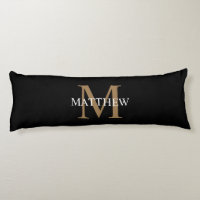 Nom personnalisé Monogramme noir
