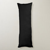 Coussins Longs Nom personnalisé simple rayé gris foncé et noir (Dos (Vertical))