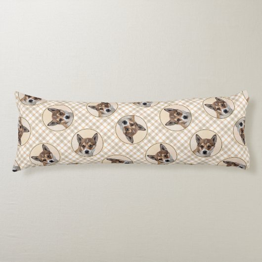 Coussins Longs Norvégien Lundehund Peinture Original Chien Art (Devant)