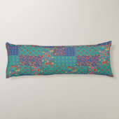 Coussins Longs Nostalgique Imprimantes Faux Patchwork Body Oreill (Dos)