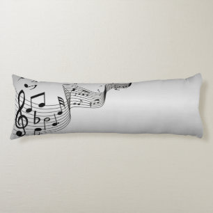 Coussins Longs Notes de musique sur argent