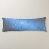 Coussins Longs Notes musicales Lune bleue (Dos)
