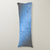 Coussins Longs Notes musicales Lune bleue (Devant (Vertical))