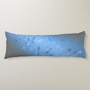 Coussins Longs Notes musicales Lune bleue