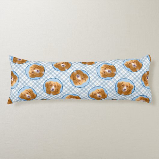 Coussins Longs Nouvelle-Écosse Peinture de chien pour l'essayeur (Devant)