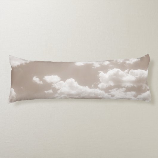 Coussins Longs Nuages beiges doux 5 #nuages #art (Devant)