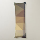 Coussins Longs Nuances du triangle Brown Abstrait (Dos (Vertical))