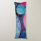 Coussins Longs Nuances subtiles de bleu et de rose en Abstrait (Devant (Vertical))