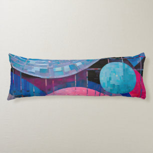 Coussins Longs Nuances subtiles de bleu et de rose en Abstrait