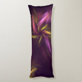 Coussins Longs Nuances violettes Imaginaire Abstrait de fleurs (Dos (Vertical))