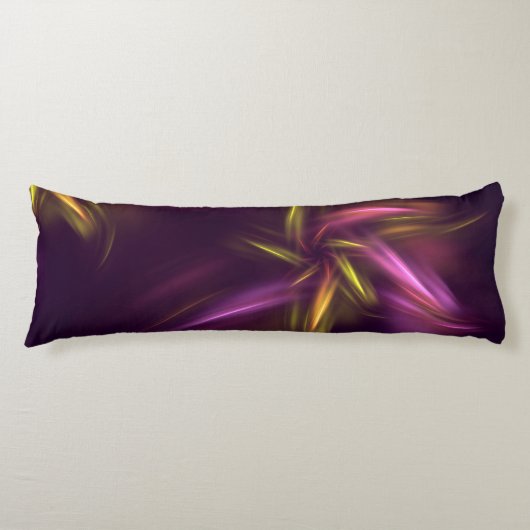 Coussins Longs Nuances violettes Imaginaire Abstrait de fleurs (Devant)