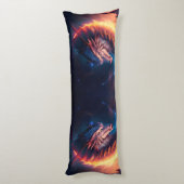 Coussins Longs Nuit de feu Dragon Scape (Dos (Vertical))