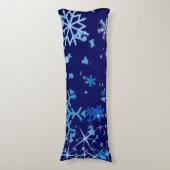 Coussins Longs Nuit de Noël neige (Devant (Vertical))