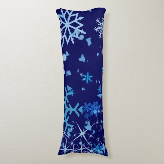 Coussins Longs Nuit de Noël neige (Devant (Vertical))