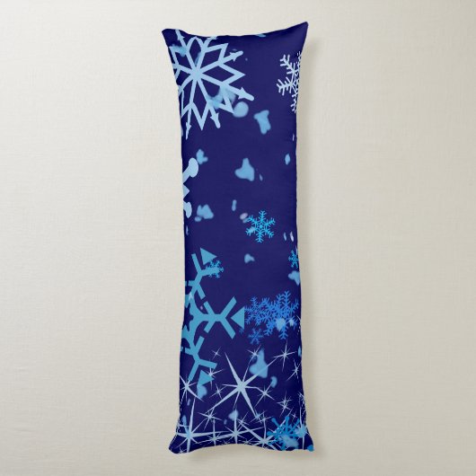 Coussins Longs Nuit de Noël neige (Dos (Vertical))