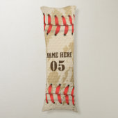 Coussins Longs Numéro de base-ball Vintage personnalisé Rétro (Devant (Vertical))