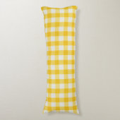 Coussins Longs Nursery Gingham Jaune Doré Maison de Campagne (Devant (Vertical))