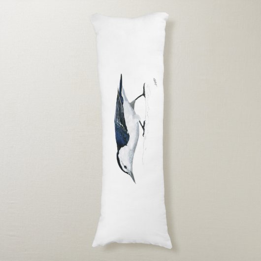 Coussins Longs Nuthatch à pois blanc (Devant (Vertical))