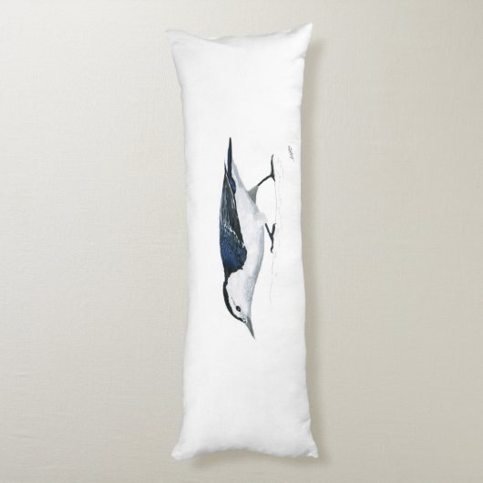 Coussins Longs Nuthatch à pois blanc (Dos (Vertical))