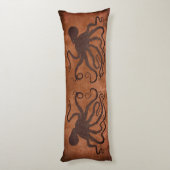 Coussins Longs Octopus Brown au chocolat - Oreiller du corps (Dos (Vertical))