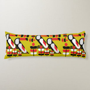 Coussins Longs Œuvre d'art colorée de Toucan