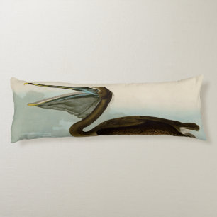 Coussins Longs Œuvre d'art de Pélican Brun de John James Audubon 