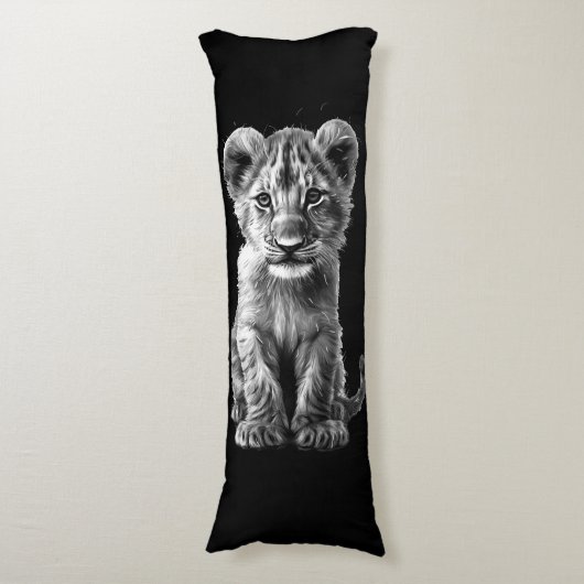 Coussins Longs Oh Bébé Gros Chat Cub Gris (Devant (Vertical))