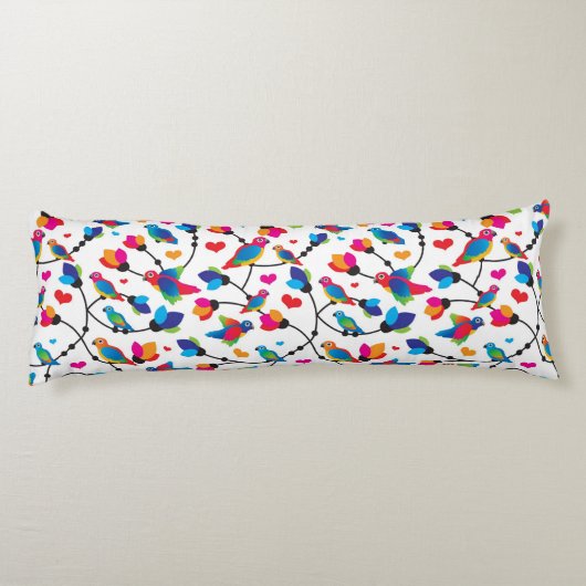 Coussins Longs oiseau coloré mignon de perroquet (Dos)