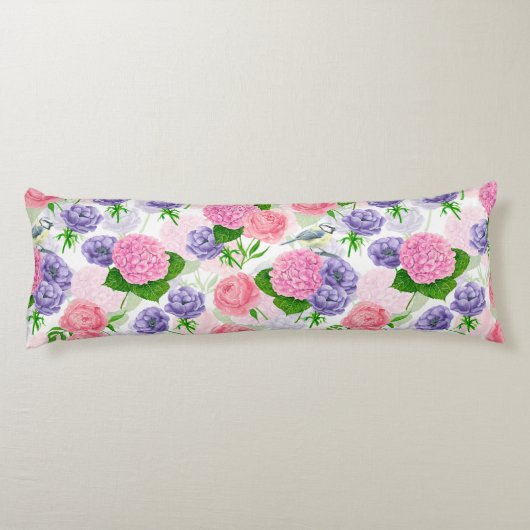 Coussins Longs Oiseau et fleurs (Dos)