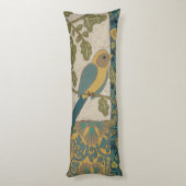 Coussins Longs Oiseau jaune et bleu Turquoise perché sur une bran (Dos (Vertical))